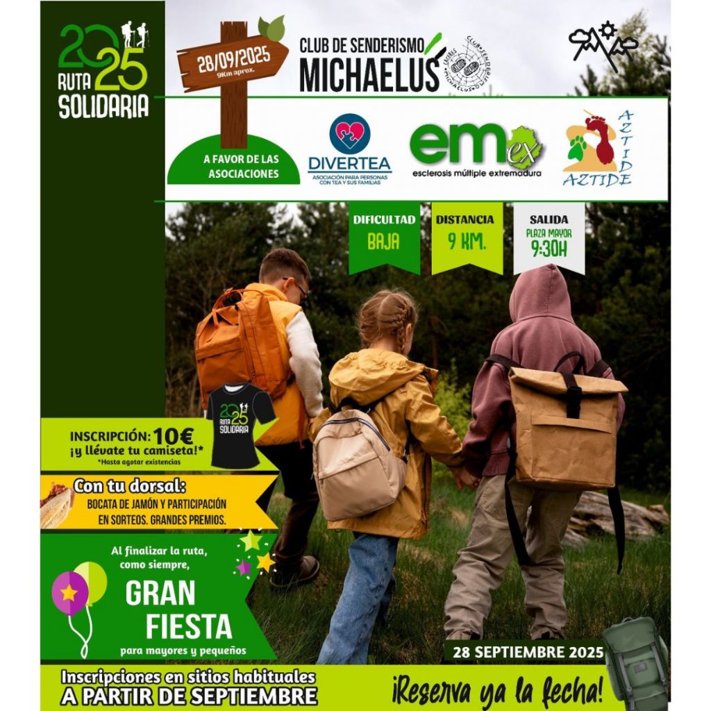 cartel ruta solidaria de 28 de septiembre de 2025